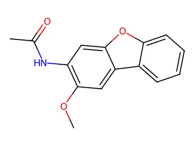 N-(2-Methoxy-dibenzofuran-3-yl)-acetamide structure