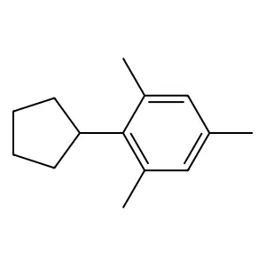 2-Cyclopentyl-1,3,5-trimethylbenzene structure