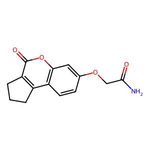 2-[(4-Oxo-1,2,3,4-tetrahydrocyclopenta[c]chromen-7-yl)oxy]acetamide structure