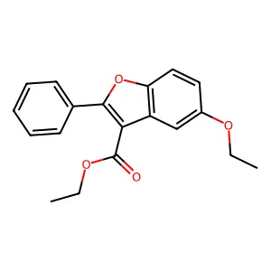Ethyl 5-ethoxy-2-phenyl-1-benzofuran-3-carboxylate structure