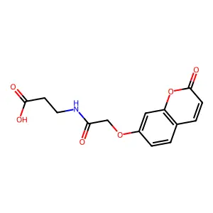 N-{[(2-oxo-2H-chromen-7-yl)oxy]acetyl}-beta-alanine structure