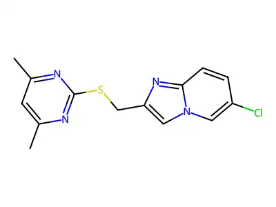6-Chloro-2-(4,6-dimethyl-pyrimidin-2-ylsulfanylmethyl)-imidazo[1,2-a]pyridine structure
