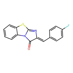 (2Z)-2-(4-fluorobenzylidene)imidazo[2,1-b][1,3]benzothiazol-3(2H)-one structure