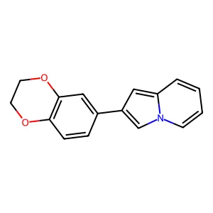 2-(2,3-Dihydro-1,4-benzodioxin-6-yl)indolizine structure