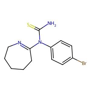 1-(4-bromophenyl)-1-(3,4,5,6-tetrahydro-2H-azepin-7-yl)thiourea structure