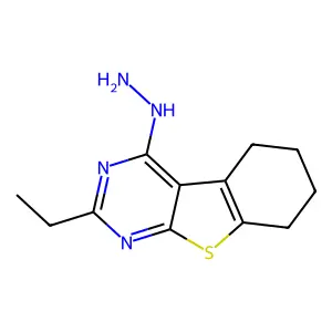 2-Ethyl-4-hydrazino-5,6,7,8-tetrahydro[1]benzothieno[2,3-d]pyrimidine structure