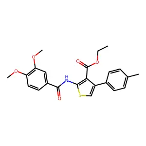 Ethyl 2-[(3,4-dimethoxybenzoyl)amino]-4-(4-methylphenyl)thiophene-3-carboxylate structure