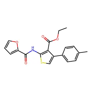 Ethyl 2-(furan-2-carboxamido)-4-(p-tolyl)thiophene-3-carboxylate structure