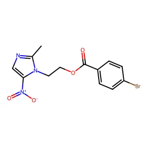 2-(2-methyl-5-nitro-1H-imidazol-1-yl)ethyl 4-bromobenzoate structure