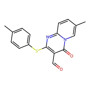 7-methyl-2-[(4-methylphenyl)sulfanyl]-4-oxo-4H-pyrido[1,2-a]pyrimidine-3-carbaldehyde structure