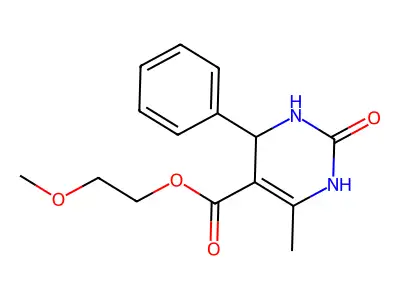 2-methoxyethyl 6-methyl-2-oxo-4-phenyl-1,2,3,4-tetrahydropyrimidine-5-carboxylate structure