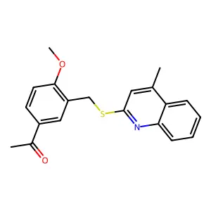 1-[4-Methoxy-3-[(4-methylquinolin-2-yl)sulfanylmethyl]phenyl]ethanone structure