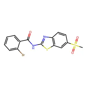 2-Bromo-N-(6-methanesulfonyl-benzothiazol-2-yl)-benzamide structure