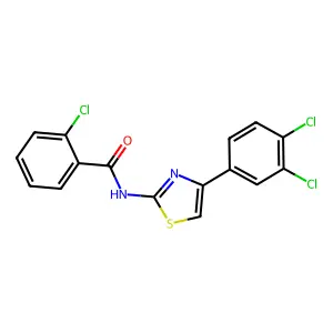 2-chloro-N-[4-(3,4-dichlorophenyl)-1,3-thiazol-2-yl]benzamide structure