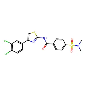 N-[4-(3,4-dichlorophenyl)-1,3-thiazol-2-yl]-4-(dimethylsulfamoyl)benzamide structure
