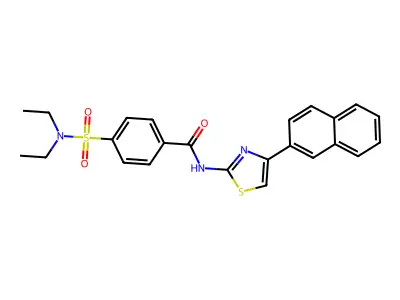 4-(N,N-diethylsulfamoyl)-N-(4-(naphthalen-2-yl)thiazol-2-yl)benzamide structure
