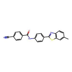 4-cyano-N-[4-(6-methyl-1,3-benzothiazol-2-yl)phenyl]benzamide structure