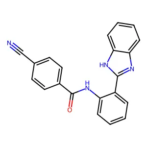 N-[2-(1H-benzimidazol-2-yl)phenyl]-4-cyanobenzamide structure