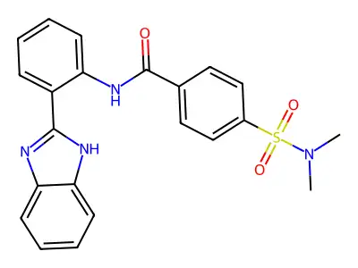 N-(2-(1H-benzo[d]imidazol-2-yl)phenyl)-4-(N,N-dimethylsulfamoyl)benzamide structure