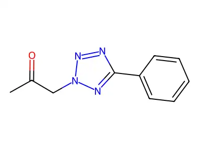 1-(5-phenyl-2H-tetrazol-2-yl)propan-2-one structure