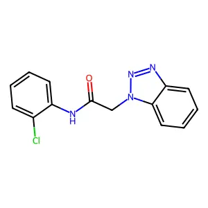 2-(1H-1,2,3-benzotriazol-1-yl)-N-(2-chlorophenyl)acetamide structure