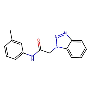 2-(1H-benzo[d][1,2,3]triazol-1-yl)-N-(m-tolyl)acetamide structure