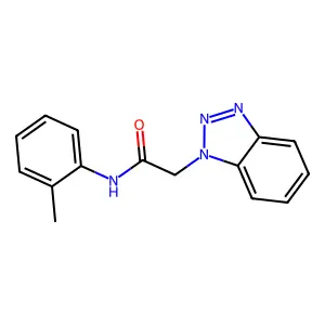 2-(1H-1,2,3-benzotriazol-1-yl)-N-(2-methylphenyl)acetamide structure