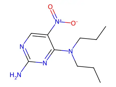 5-nitro-N4,N4-dipropylpyrimidine-2,4-diamine structure