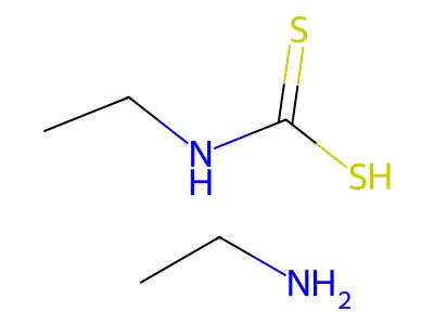 Carbamodithioic acid, N-ethyl-, compd. with ethanamine (1:1) structure