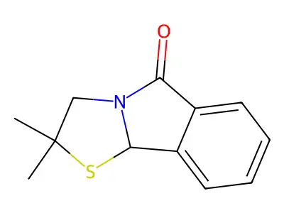 2,2-dimethyl-2,3-dihydro[1,3]thiazolo[2,3-a]isoindol-5(9bH)-one structure