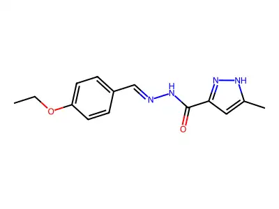 (E)-N'-(4-ethoxybenzylidene)-3-methyl-1H-pyrazole-5-carbohydrazide structure