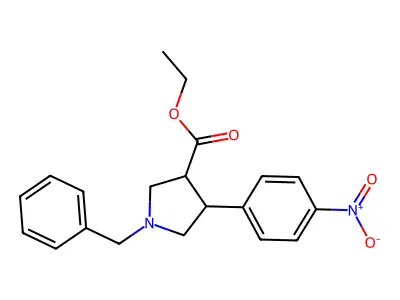 ethyl (3S,4R)-1-benzyl-4-(4-nitrophenyl)pyrrolidine-3-carboxylate structure