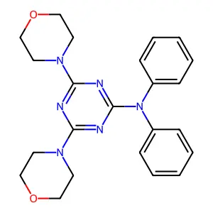 4,6-dimorpholin-4-yl-N,N-diphenyl-1,3,5-triazin-2-amine structure