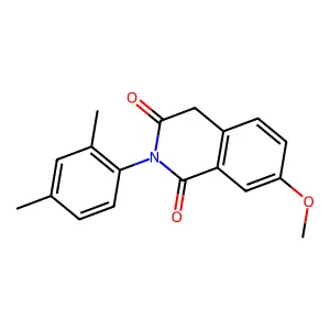 2-(2,4-dimethylphenyl)-7-methoxy-1,3(2H,4H)-isoquinolinedione structure