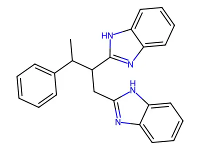 2-[1-(1H-benzimidazol-2-yl)-3-phenylbutan-2-yl]-1H-benzimidazole structure