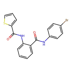 N-[2-[(4-bromophenyl)carbamoyl]phenyl]thiophene-2-carboxamide structure