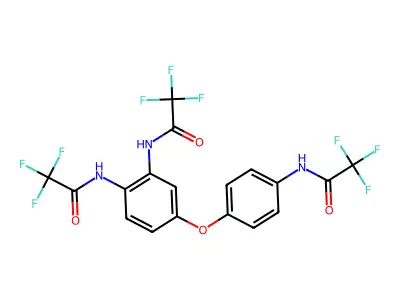 N-(4-{3,4-bis[(trifluoroacetyl)amino]phenoxy}phenyl)-2,2,2-trifluoroacetamide structure