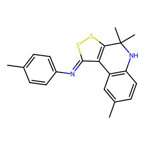 4,4,8-trimethyl-N-(4-methylphenyl)-5H-dithiolo[3,4-c]quinolin-1-imine structure