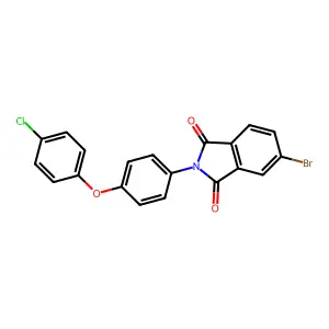 5-Bromo-2-[4-(4-chlorophenoxy)phenyl]isoindole-1,3-dione structure