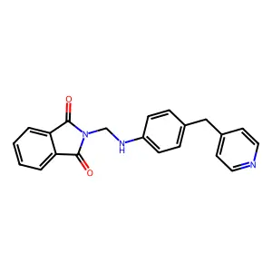 2-[[4-(Pyridin-4-ylmethyl)anilino]methyl]isoindole-1,3-dione structure