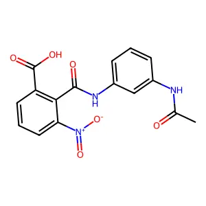 2-[(3-Acetamidophenyl)carbamoyl]-3-nitrobenzoic acid structure