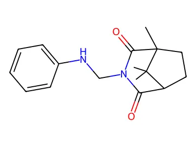 1,8,8-Trimethyl-3-[(phenylamino)methyl]-3-azabicyclo[3.2.1]octane-2,4-dione structure