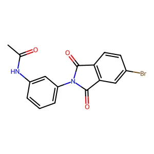 N-[3-(5-bromo-1,3-dioxoisoindol-2-yl)phenyl]acetamide structure