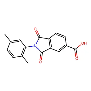 2-(2,5-Dimethyl-phenyl)-1,3-dioxo-2,3-dihydro-1H-isoindole-5-carboxylic acid structure