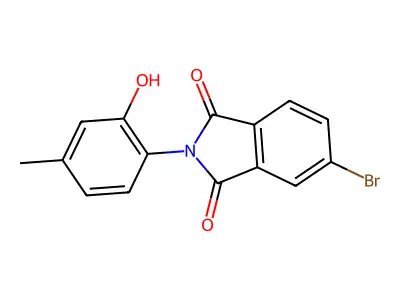 5-bromo-2-(2-hydroxy-4-methylphenyl)-1H-isoindole-1,3(2H)-dione structure