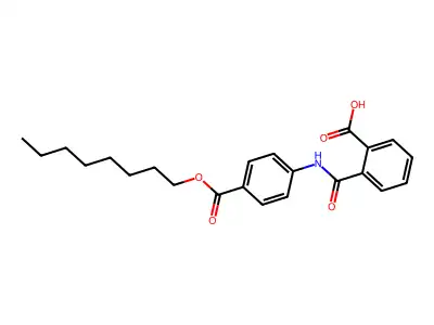 2-({4-[(Octyloxy)carbonyl]anilino}carbonyl)benzoic acid structure