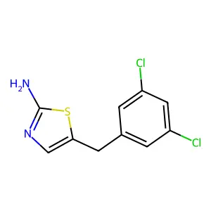 5-[(3,5-Dichlorophenyl)methyl]-1,3-thiazol-2-amine structure