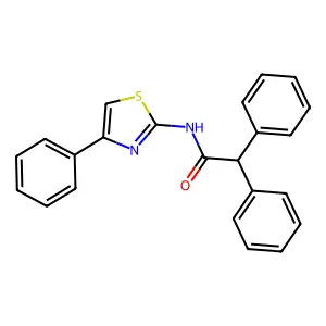 2,2-diphenyl-N-(4-phenyl-1,3-thiazol-2-yl)acetamide structure