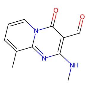 9-methyl-2-(methylamino)-4-oxo-4H-pyrido[1,2-a]pyrimidine-3-carbaldehyde structure