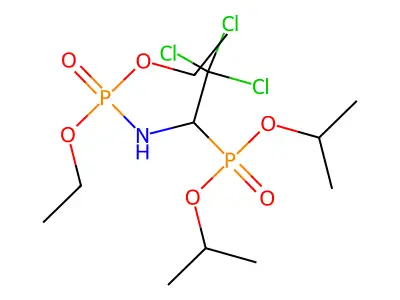 2,2,2-trichloro-N-diethoxyphosphoryl-1-di(propan-2-yloxy)phosphorylethanamine structure